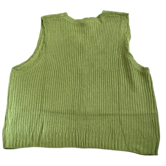 Polagram Green Sleeveless Knit Sweater Vest - Picture 4 of 4